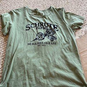 Sage green schrute farms tee!